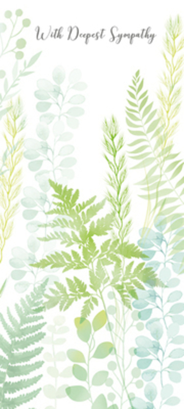 Green Ferns Sympathy Card by Paper Rose